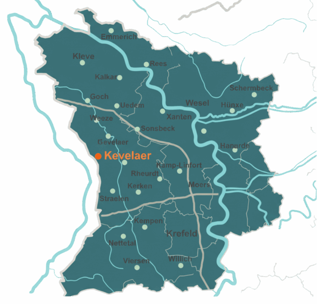 Karte Niederrhein